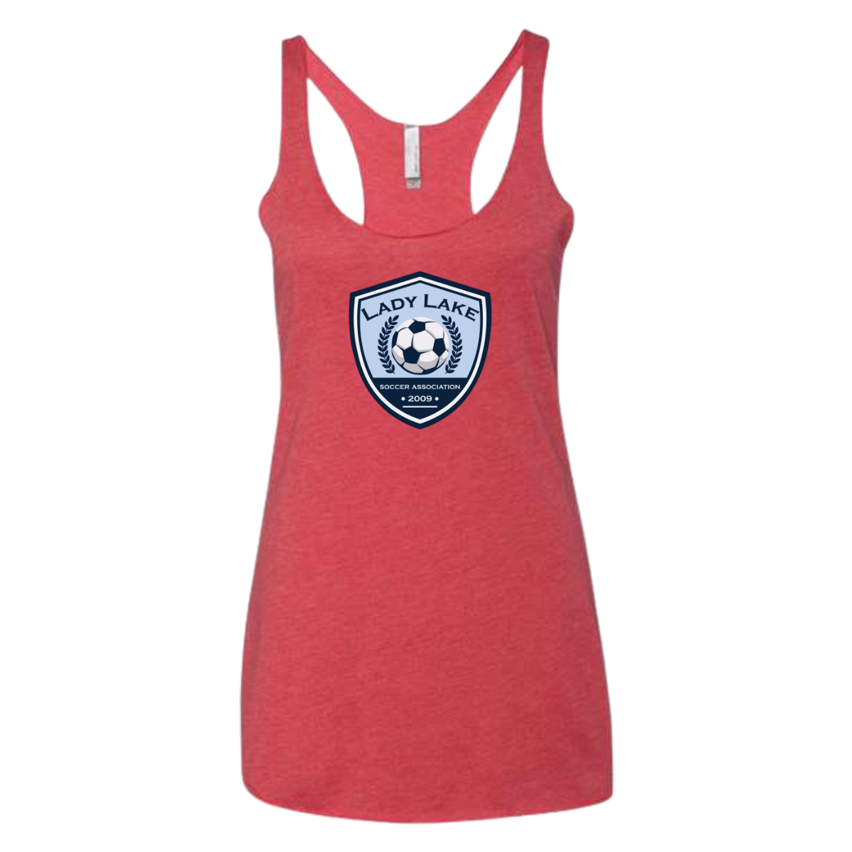 Women's Lady Lake Soccer Association Racerback Tank Top