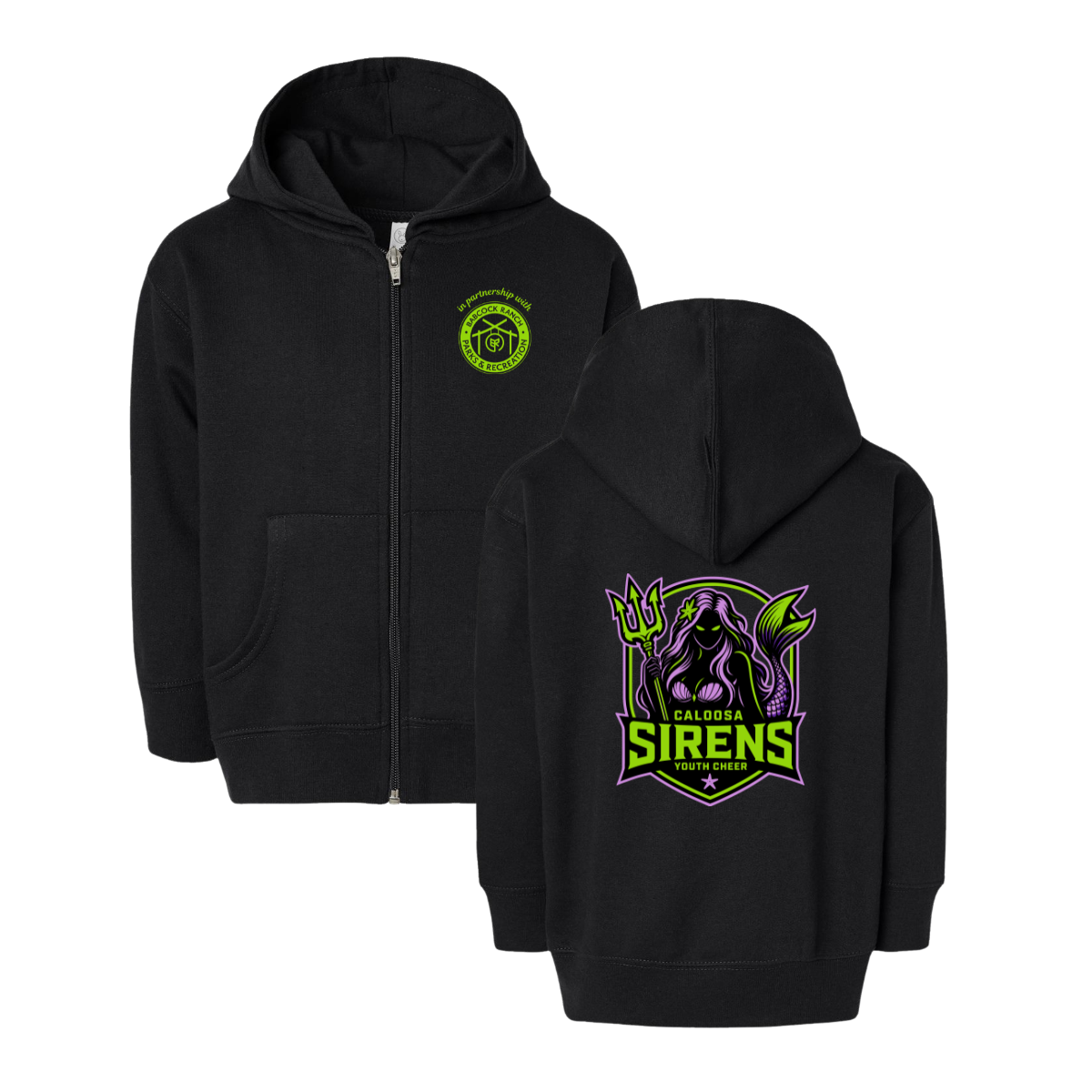 Toddler Caloosa Sirens Rabbit Skins Full-Zip Fleece Hoodie