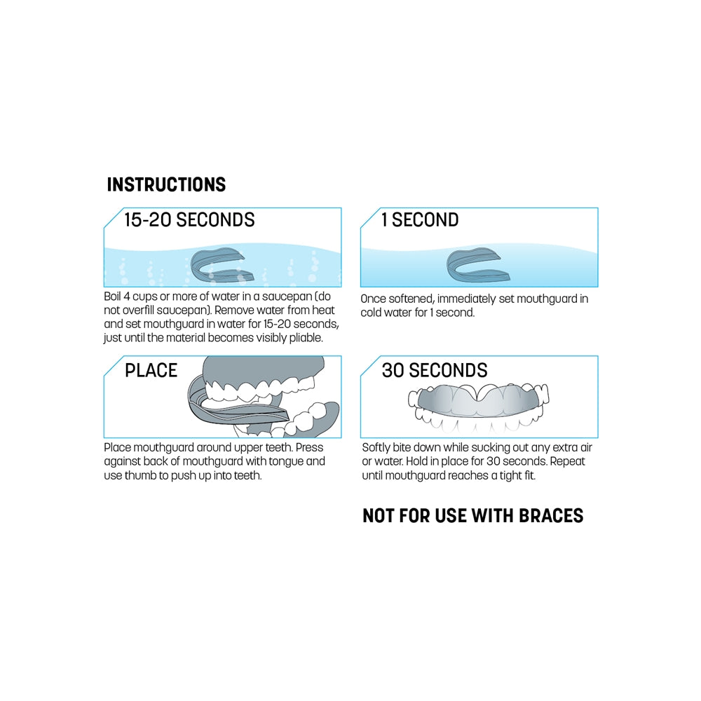 BOIL-AND-BITE STRAPLESS MOUTHGUARDS - AF54MA