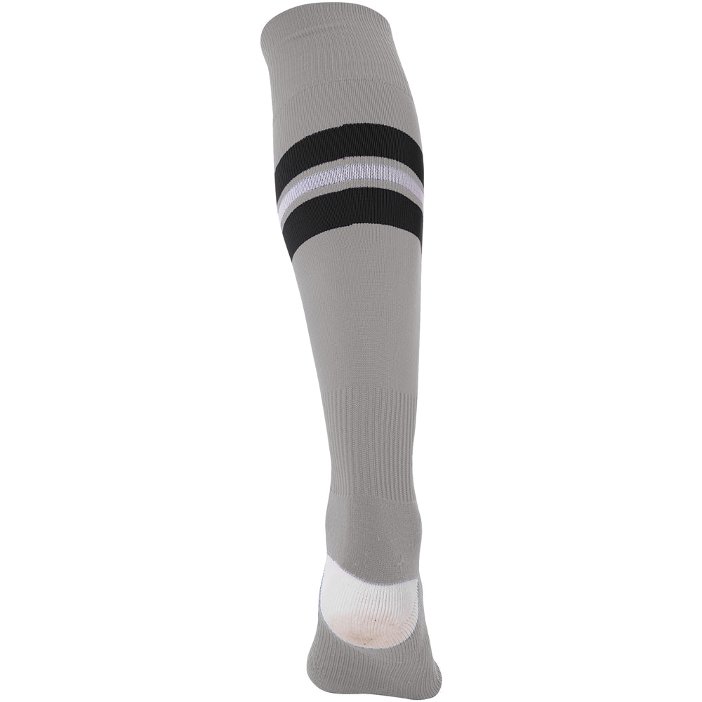 Champro Striped Sock - Grey/Black/White 2