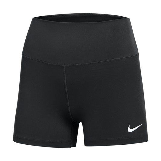 Black Nike Match volleyball 3-inch shorts with white Swoosh