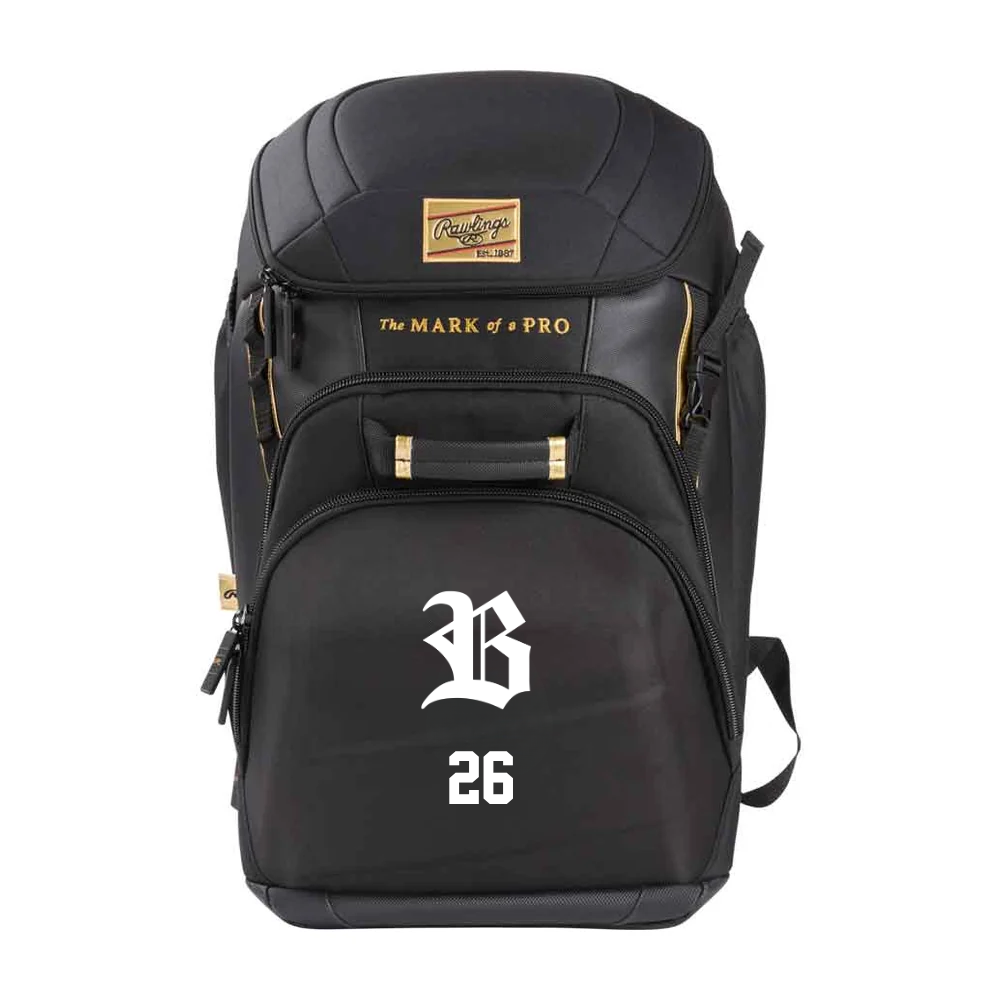 Blacksox Rawlings Gold Collection Backpack — Youth Gameday Pack - Black
