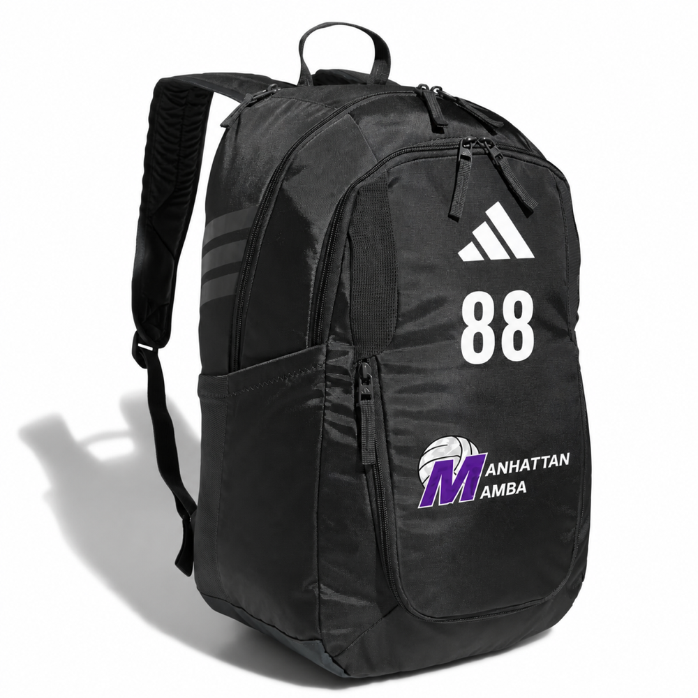 Grey Adidas Stadium 4 Backpack — white background, 1000x1000