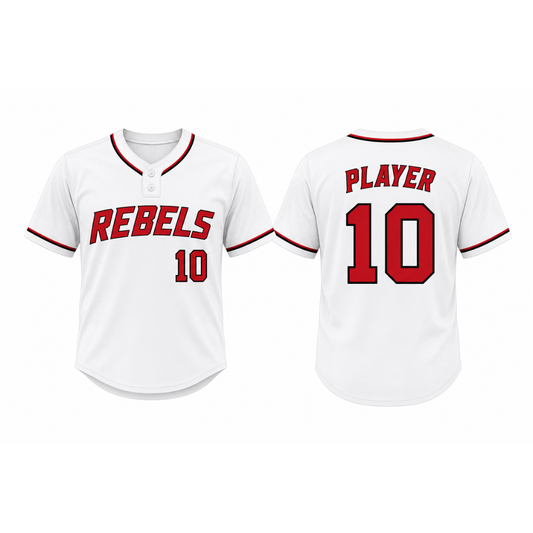 Secondslide 2-Button Softball Jersey - White