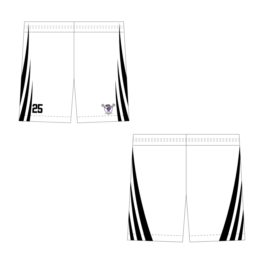 Waukee Lacrosse Pocketed Shorts - White