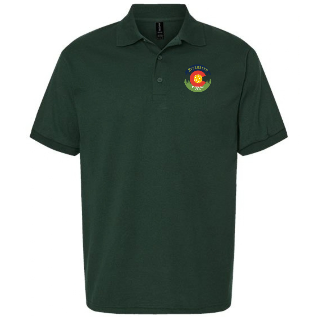 Adult Evergreen Pickleball Gildan Dryblend Polo