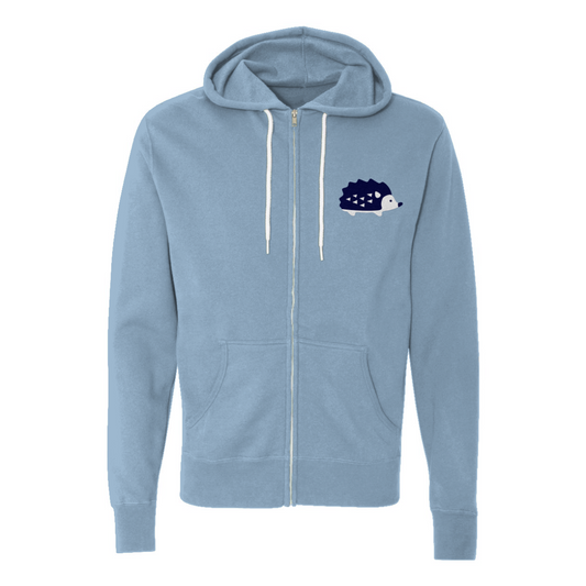 Adult Hedgehogs Lightweight Full Zip Hoodie