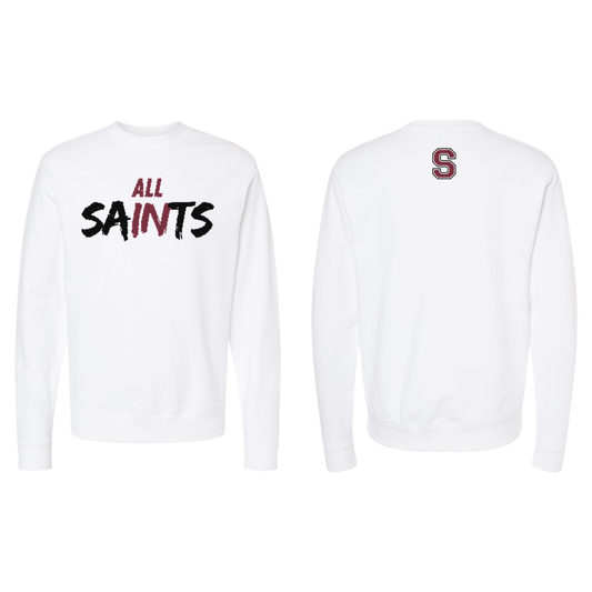 All Saints Crewneck Sweatshirt — Adult White