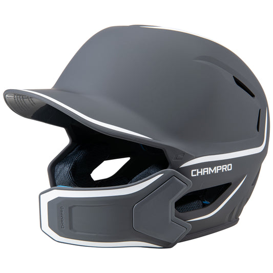 HXE TWO-TONE MATTE BATTING HELMET W/JAW GUARD - HXEM2JGGHL