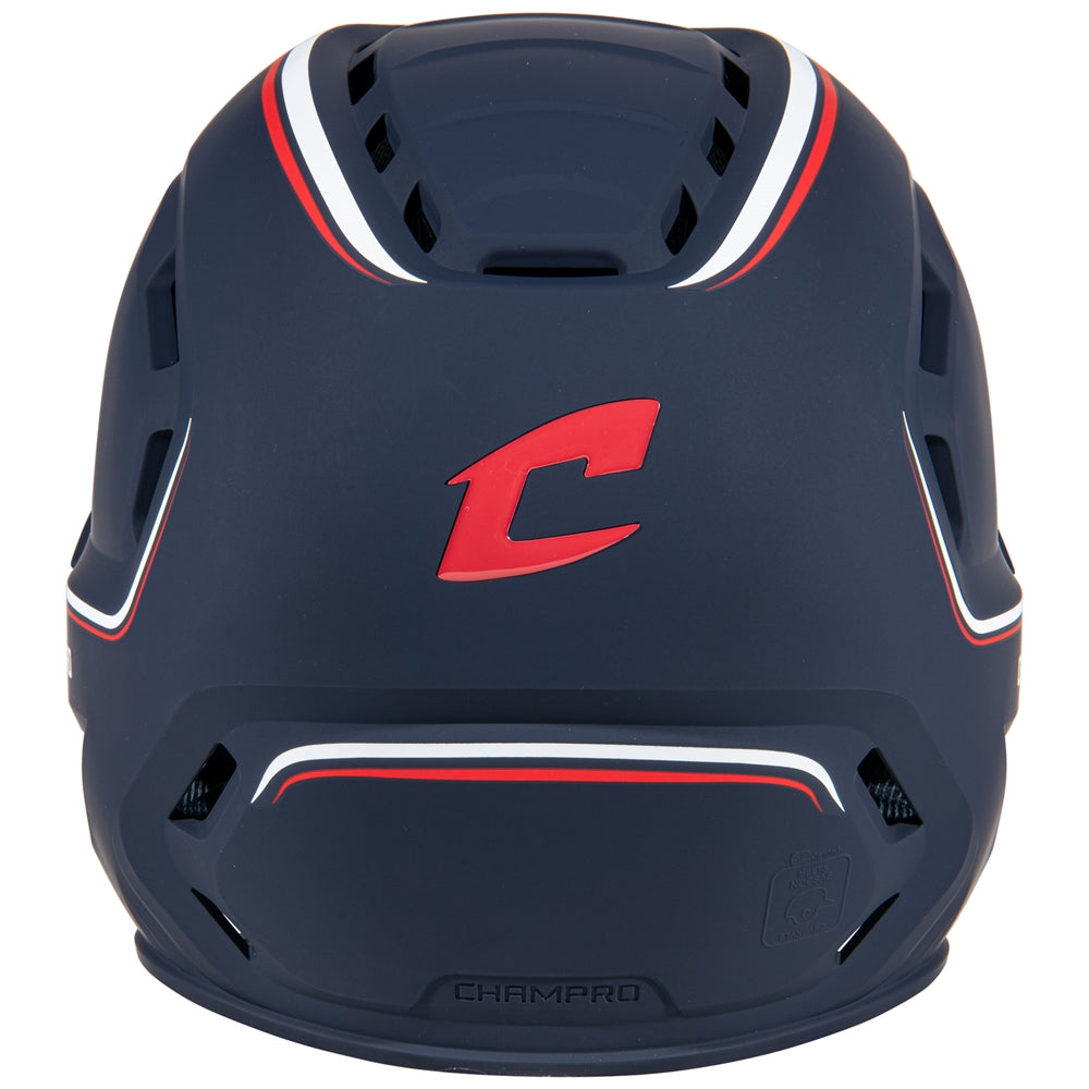 HXE TWO-TONE MATTE BATTING HELMET W/JAW GUARD - HXEM2JGNYWSCL
