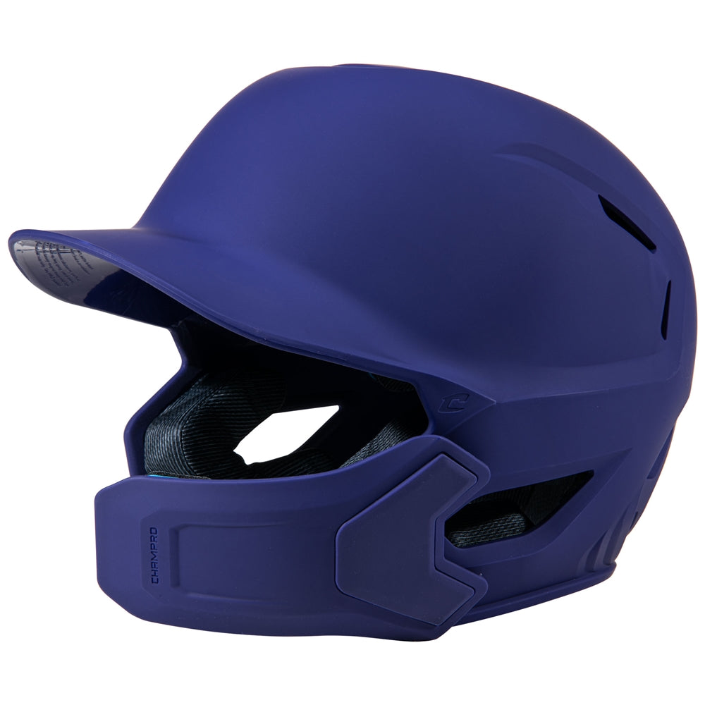 HXE MATTE BATTING HELMET W/JAW GUARD - HXEMJGPUL