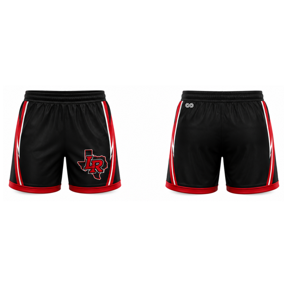 Lady Rebels Flag Football Shorts — Front and Back
