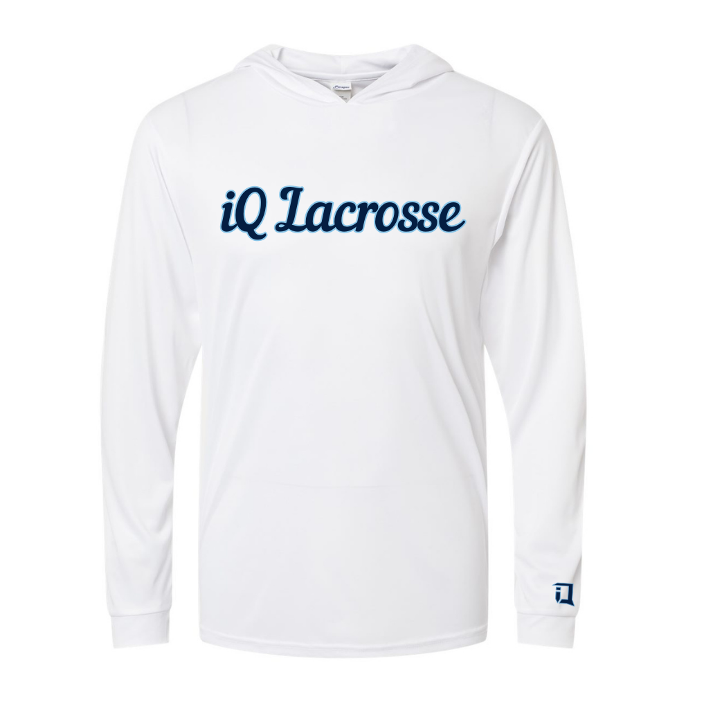 Performance Hooded LS A (Navy Logo)