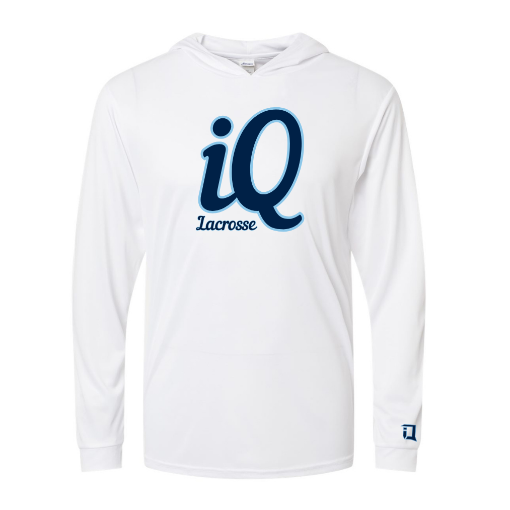Performance Hooded LS B (Navy Logo)