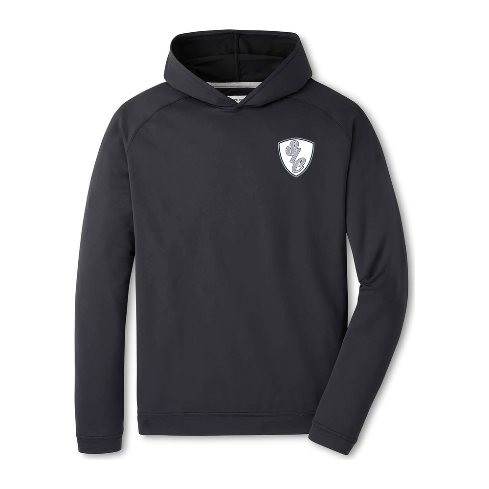 Adult Stallions Lacrosse Peter Millar Pine Performance Hoodie - Black - Shield