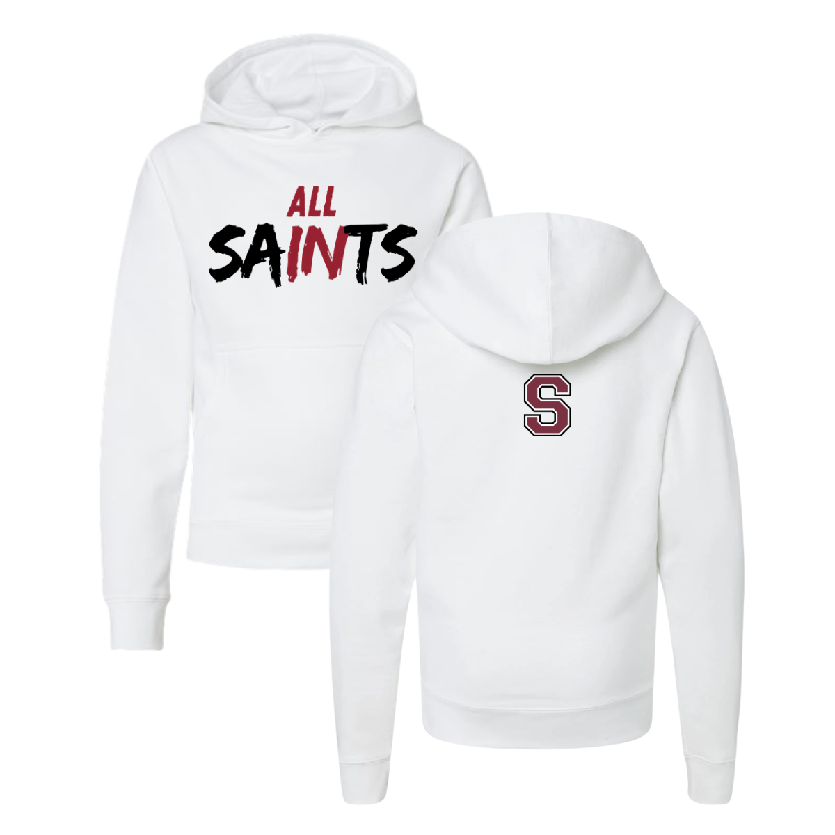 All Saints Hoodie — Youth White