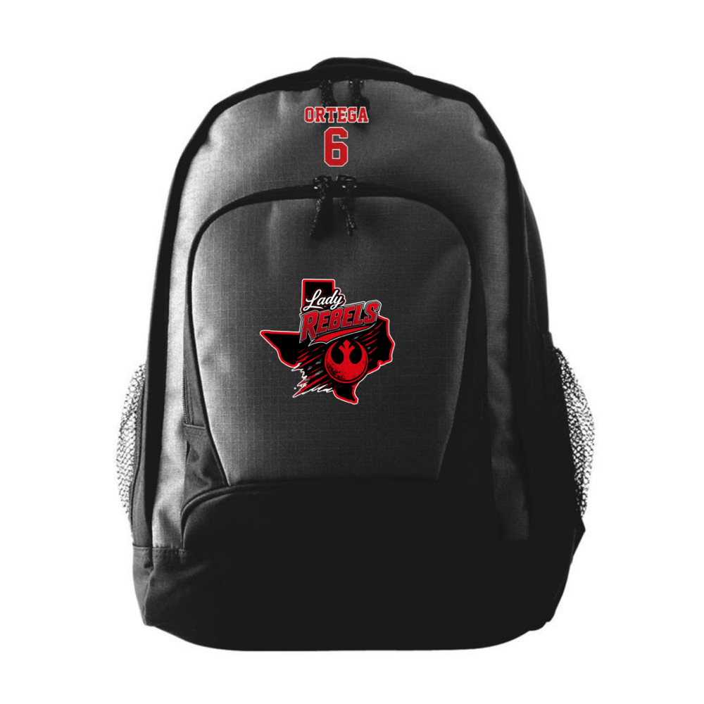 Lady Rebels Augusta Sportswear Ripstop Backpack personalized with Ortega 6