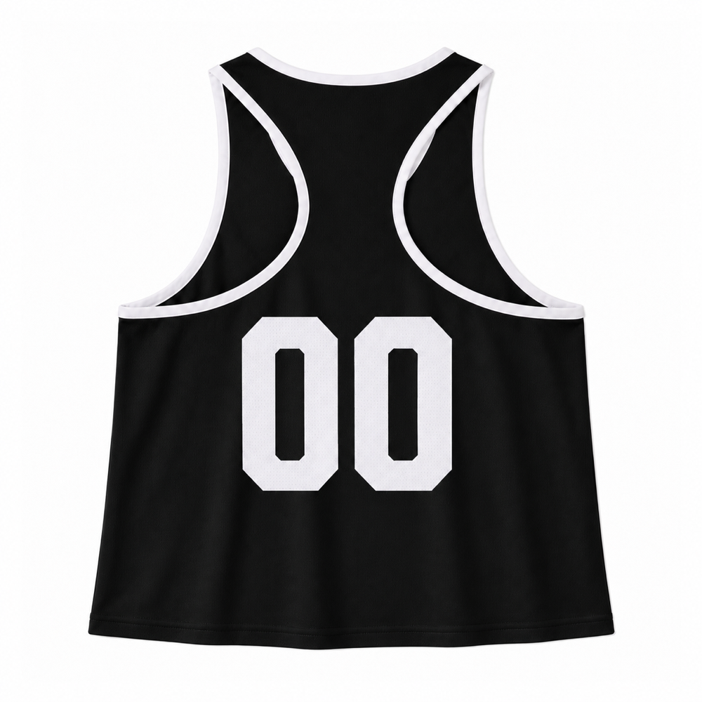 Los Al Lacrosse women’s racerback reversible pinnie — black back