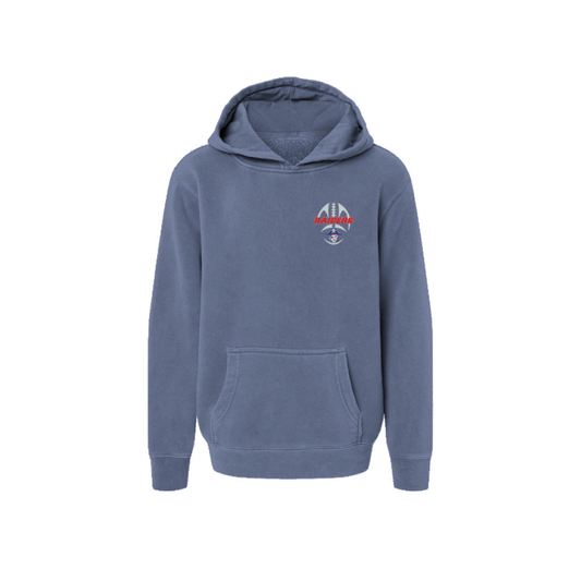 Youth Fairport Football and Cheer Pigment-Dyed Hoodie
