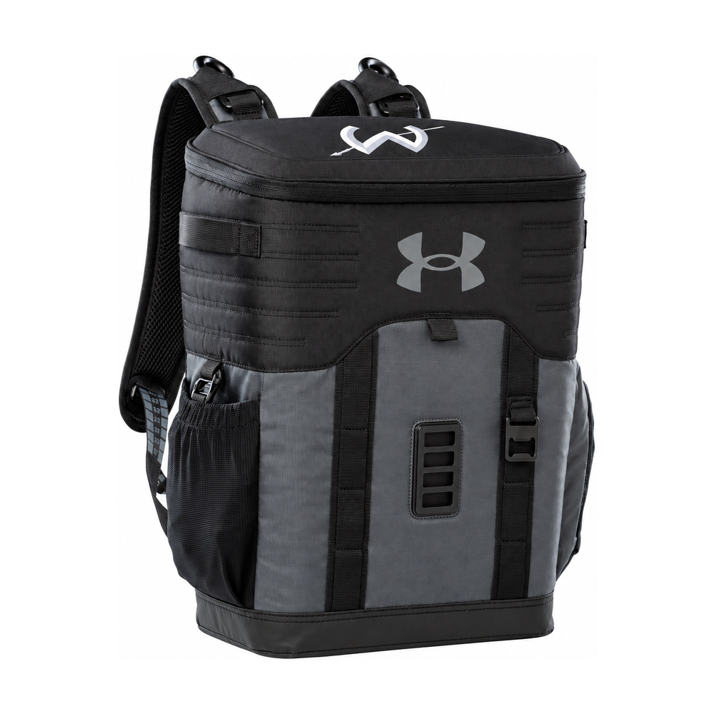Under Armour 25-Can Backpack Cooler — Wilton W-and-arrow logo — Mod Grey