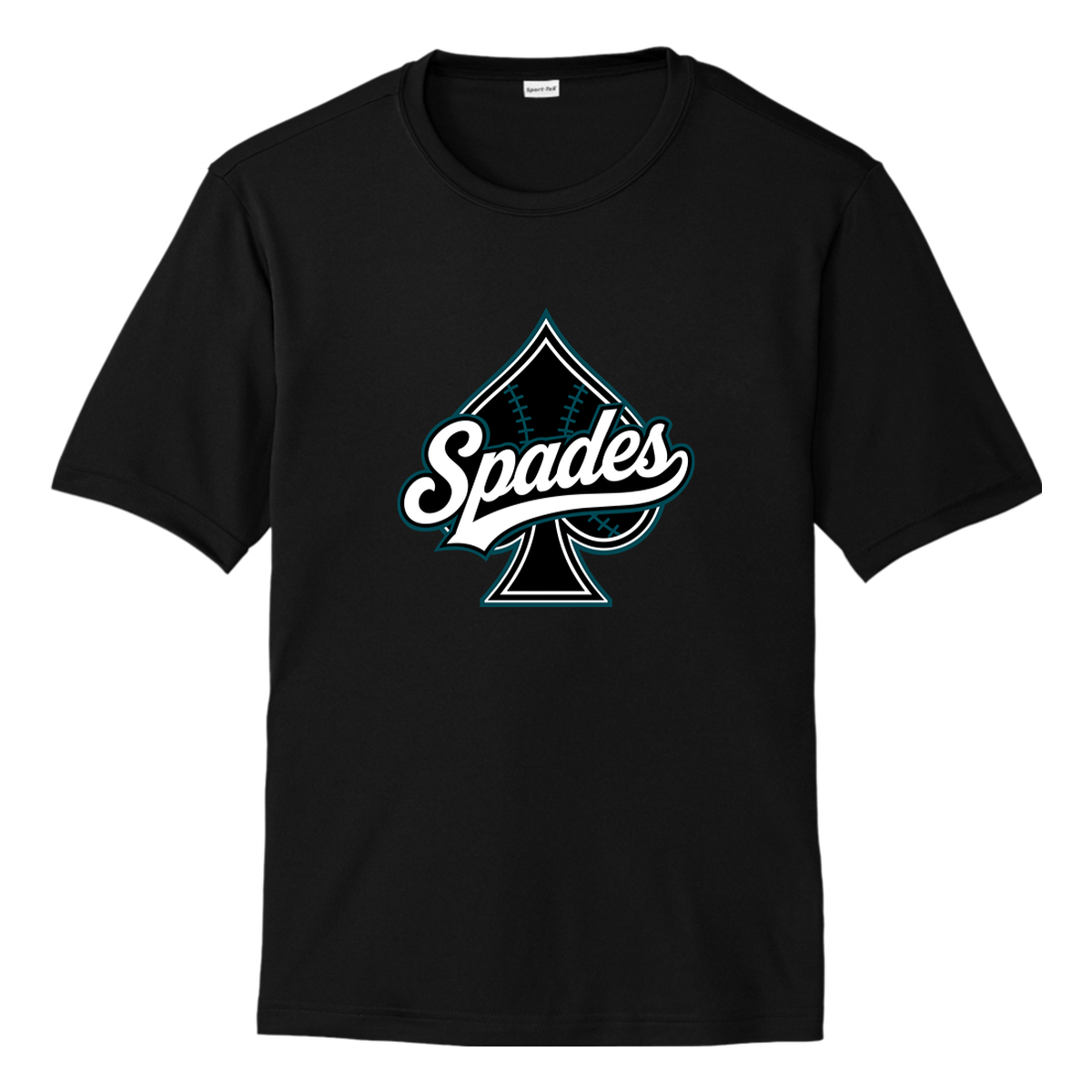 Youth Spades Sport-Tek PosiCharge Competitor Tee - Black front