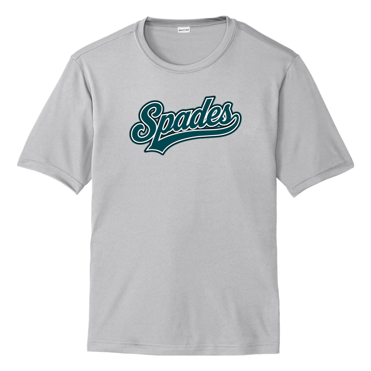 Youth Spades Sport-Tek PosiCharge Competitor Tee - Silver front