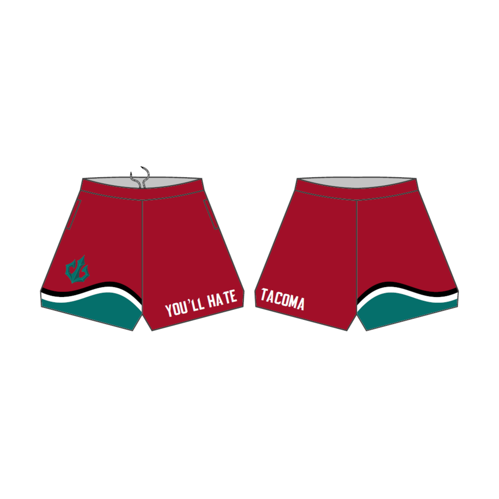 Tacoma Triton game shorts front and back
