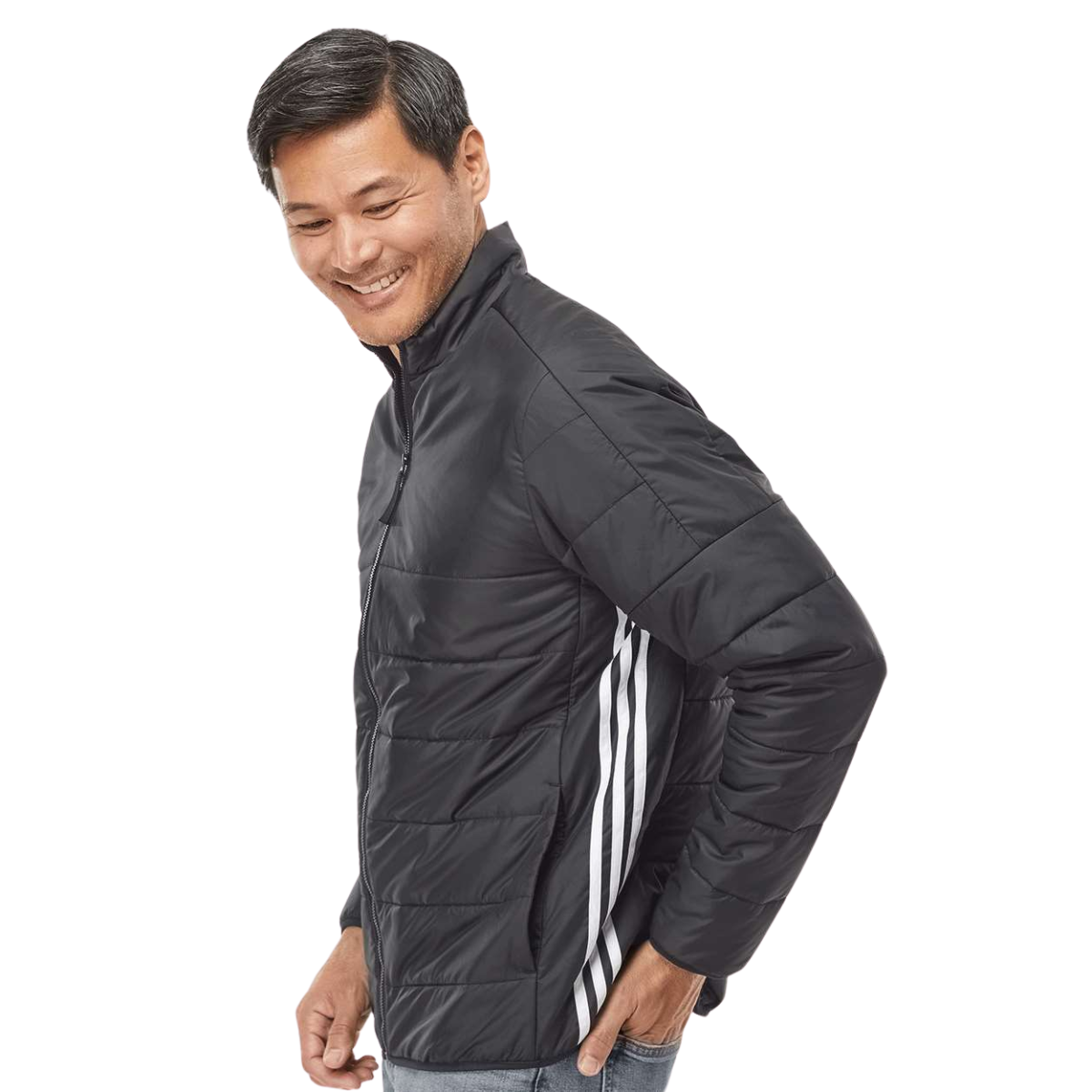 Adult Adidas 3-Stripe Puffer Full-Zip Jacket - Equestrian