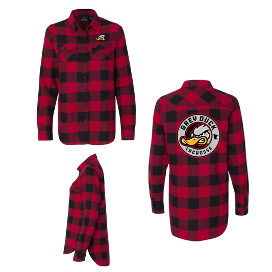 Womens Grey Duck Flannel