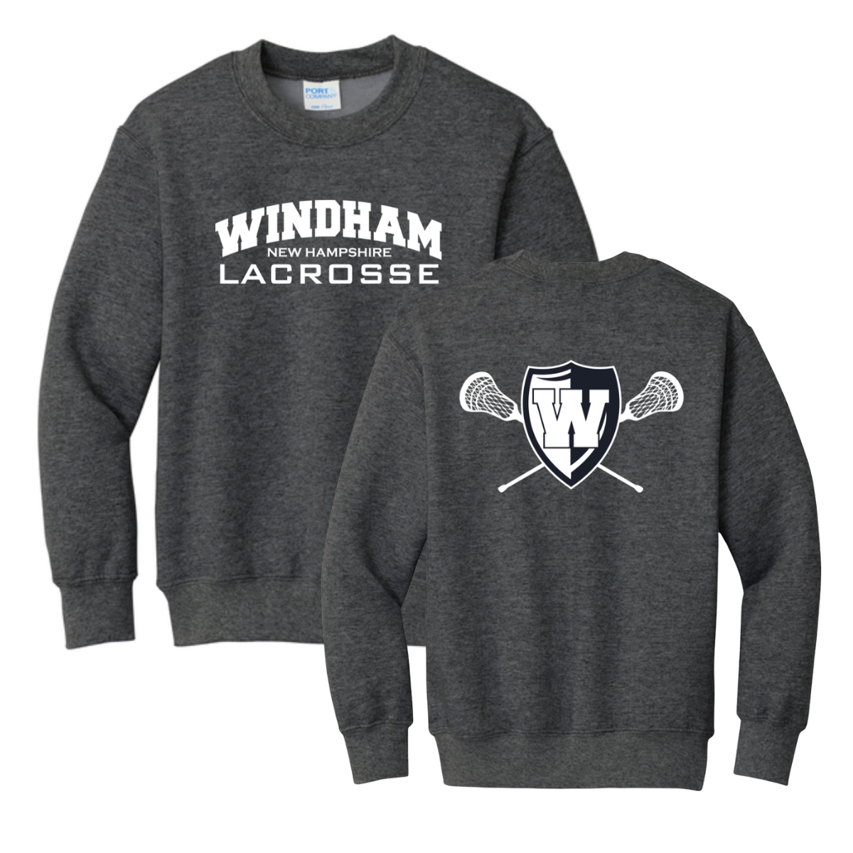 Youth Windham Lacrosse Port & Company Crewneck SweatShirt