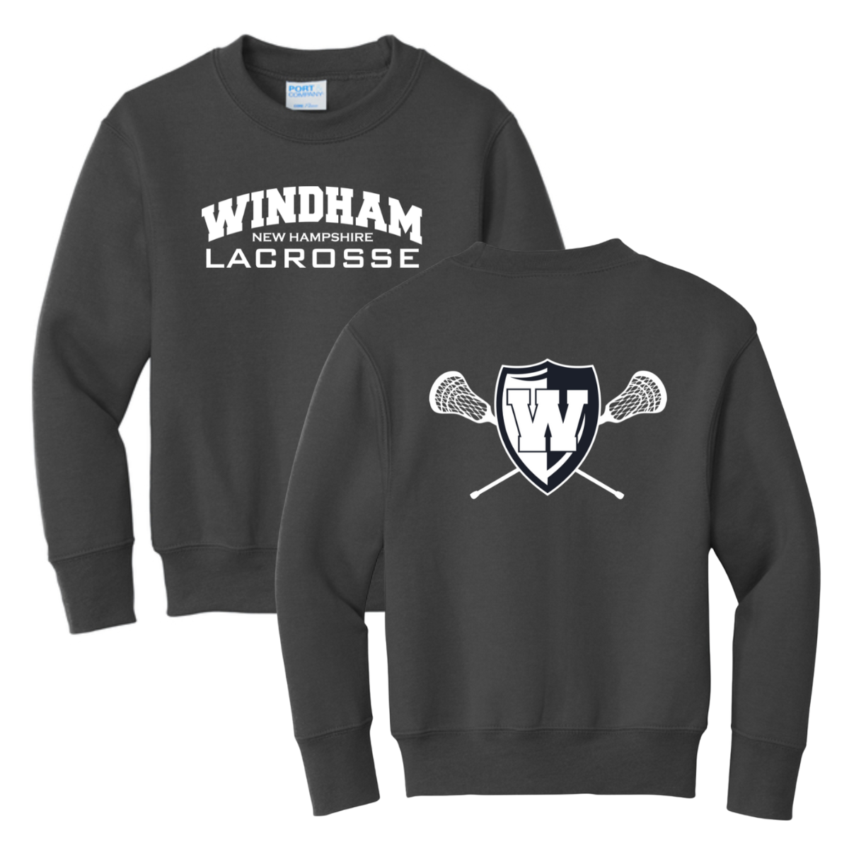 Youth Windham Lacrosse Port & Company Crewneck SweatShirt