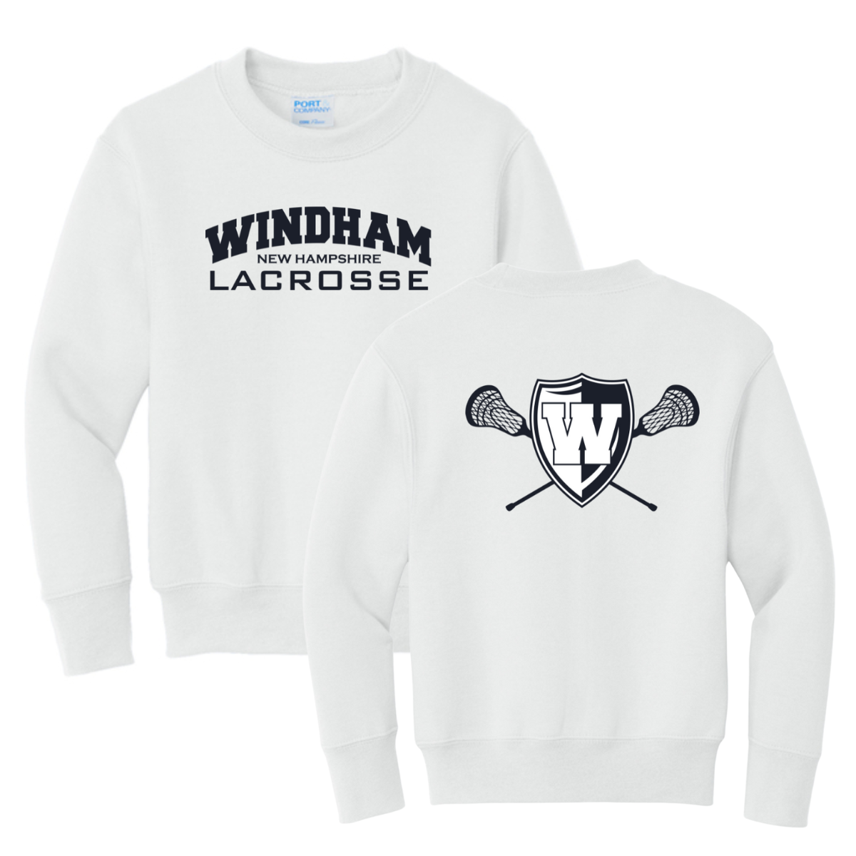 Youth Windham Lacrosse Port & Company Crewneck SweatShirt