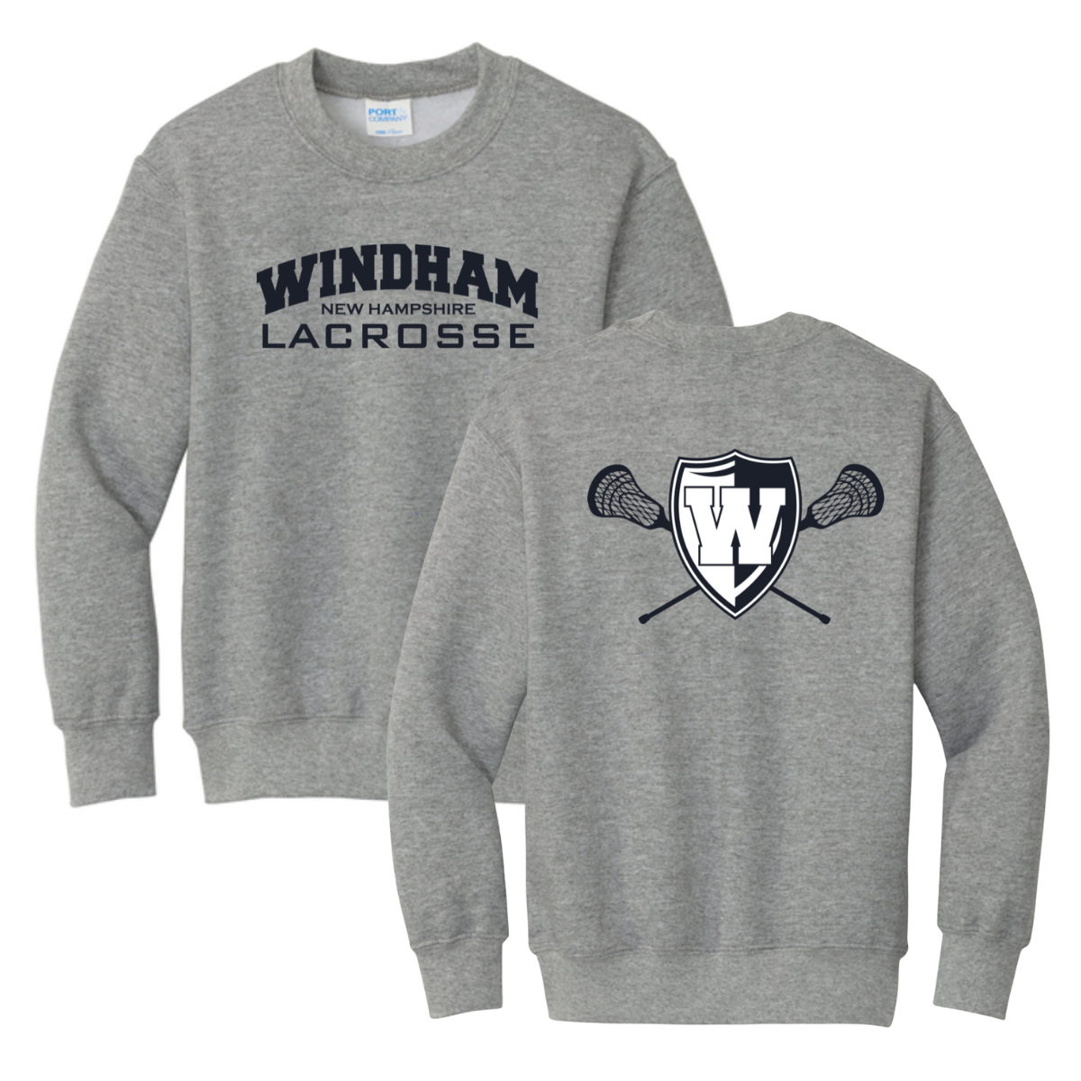 Youth Windham Lacrosse Port & Company Crewneck SweatShirt