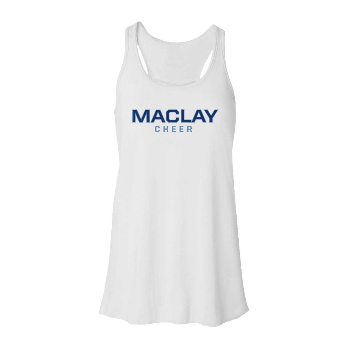 Women's Maclay Cheer Bella + Canvas Flowy Racerback Tank