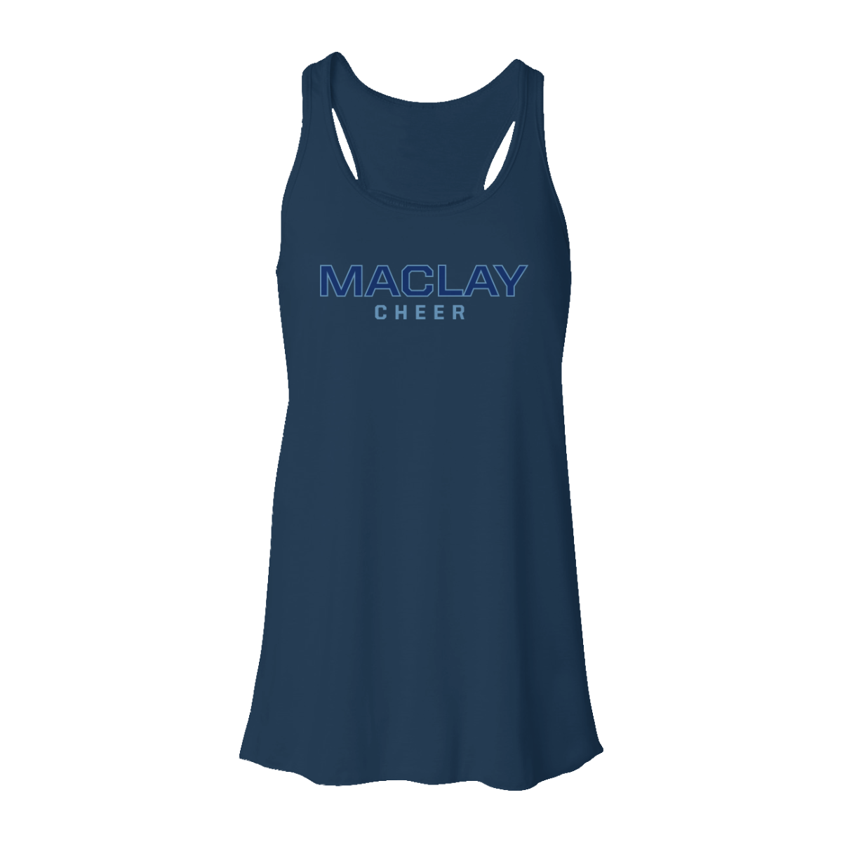 Women's Maclay Cheer Bella + Canvas Flowy Racerback Tank