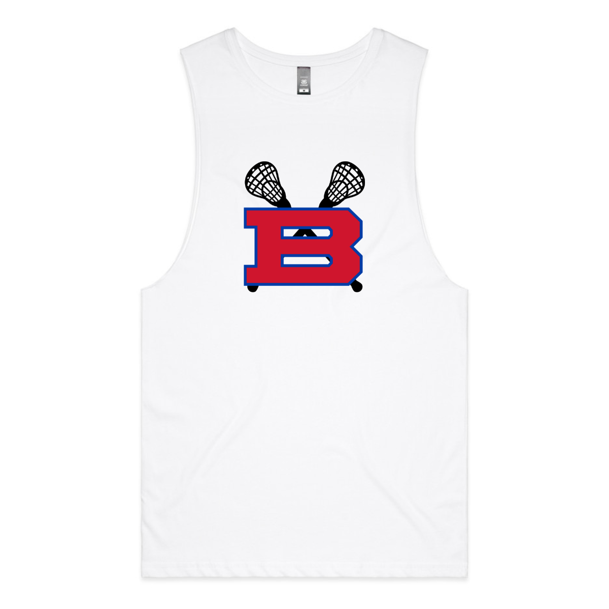 Adult Bartlett HS Lacrosse AS Colour Athlete Tank Top