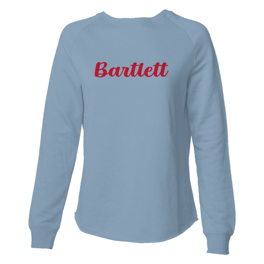 Women's Bartlett HS Lacrosse Wave Wash Crewneck Sweatshirt