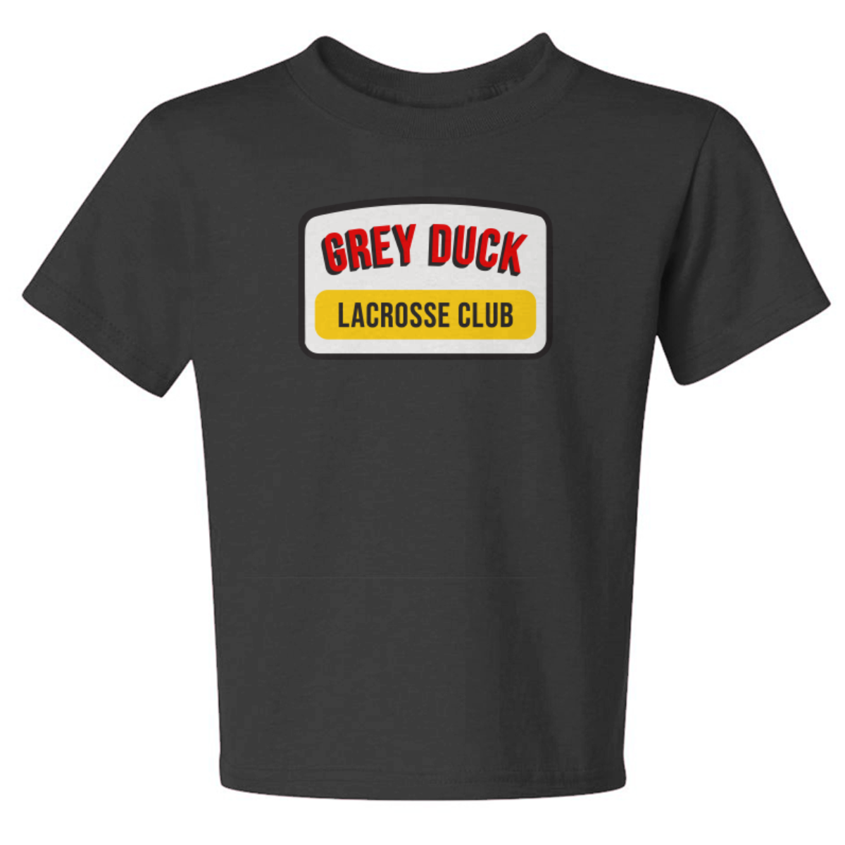 Youth Grey Duck Lacrosse Jerzees Dri-Power Blend T-Shirt
