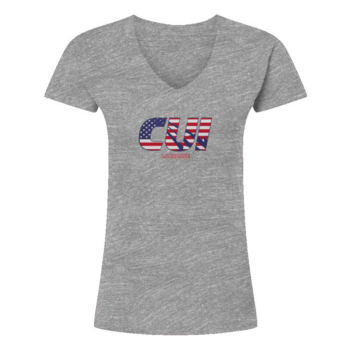 Women's CUI Lax Tultex V-Neck T-Shirt