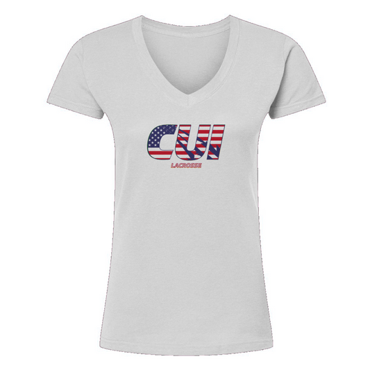 Women's CUI Lax Tultex V-Neck T-Shirt