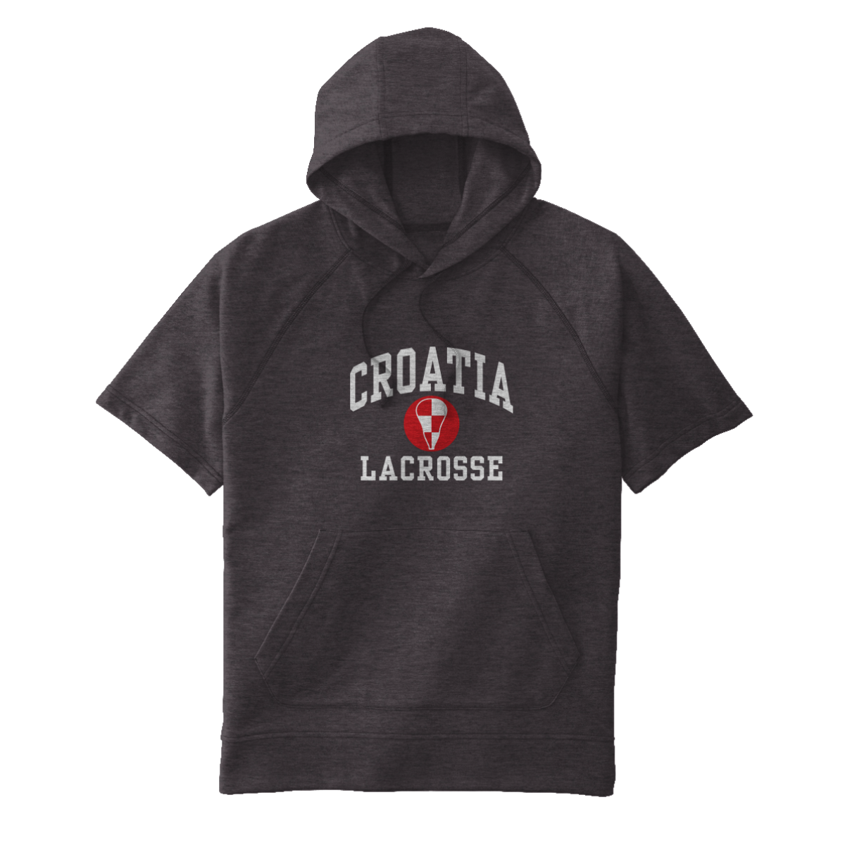 Adult Croatia Lacrosse Sport-Tek Tri-Blend SS Hoodie