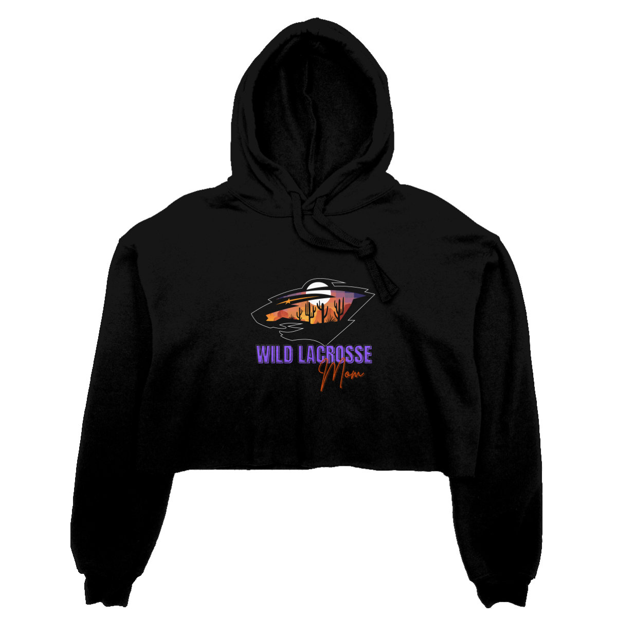Women's WVW Lacrosse Bella + Canvas Cropped Hoodie