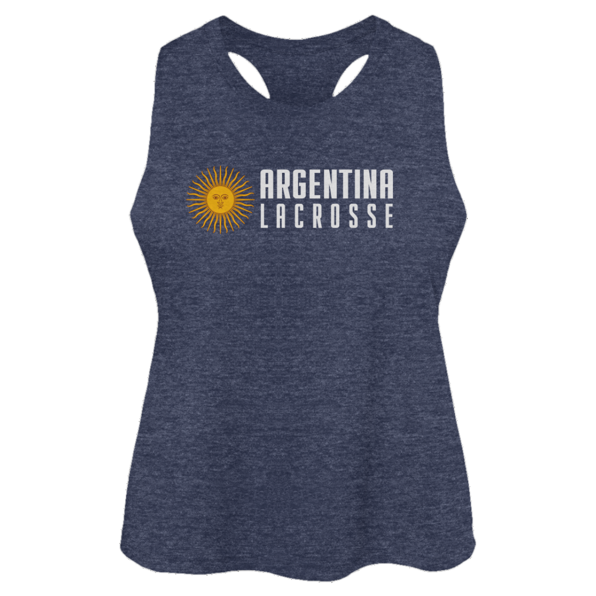 Women's Argentina Lacrosse Bella + Canvas Racerback Crop Tank