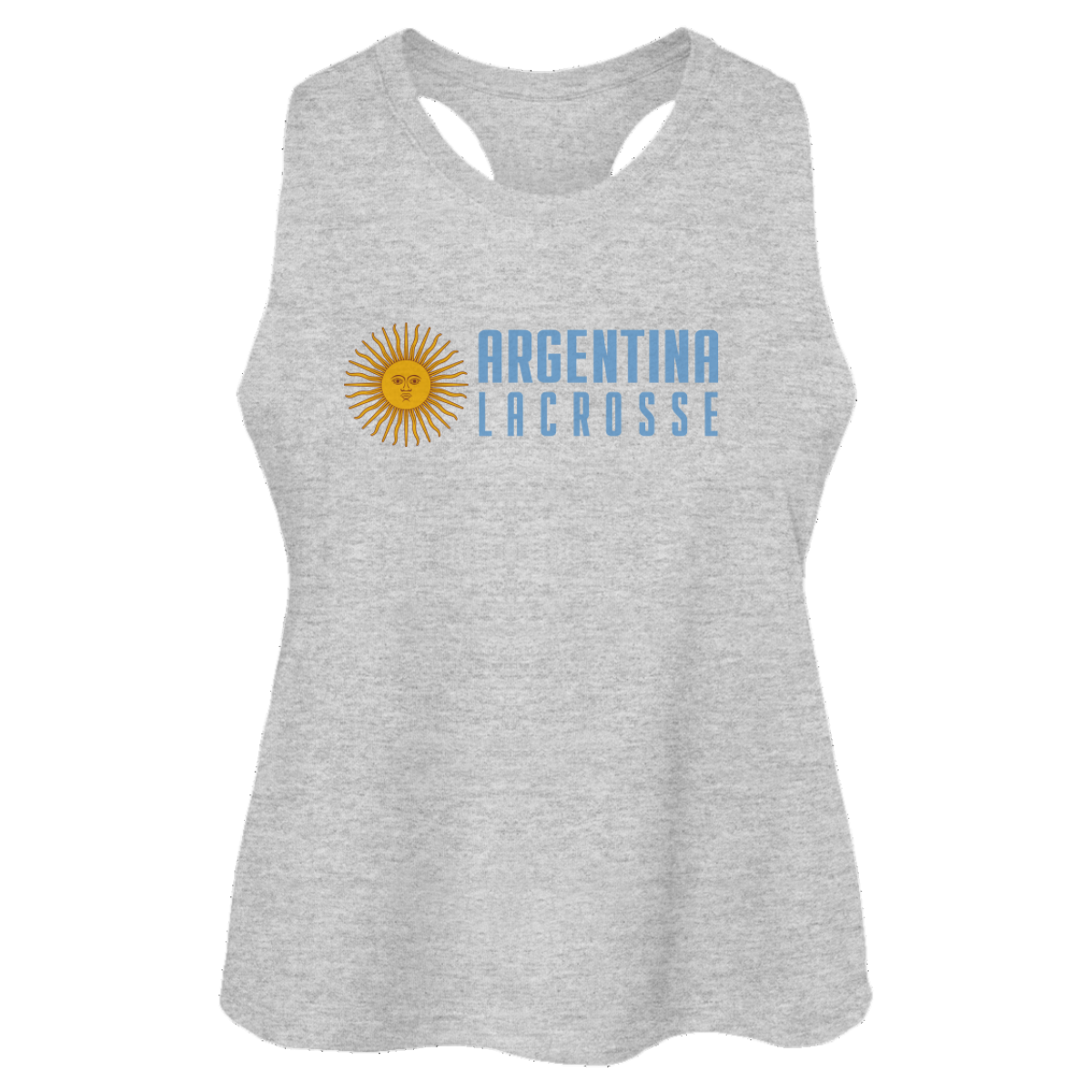 Women's Argentina Lacrosse Bella + Canvas Racerback Crop Tank