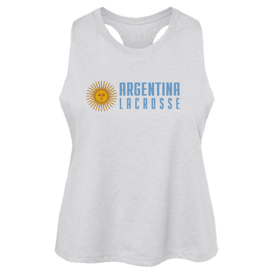 Women's Argentina Lacrosse Bella + Canvas Racerback Crop Tank