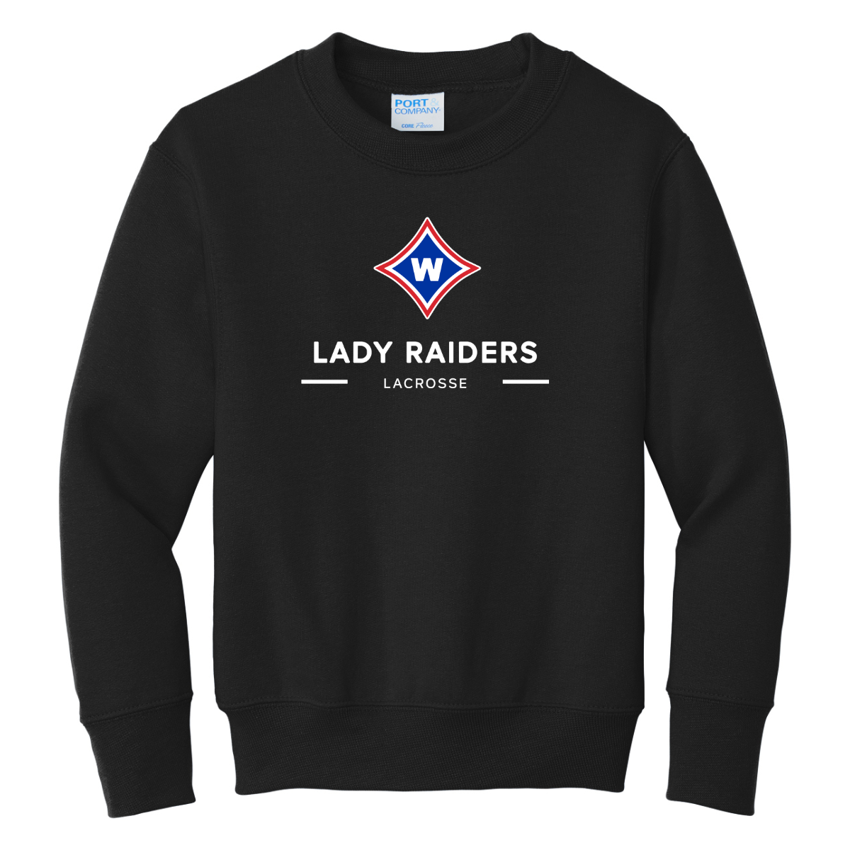 Youth Walton Girls Lacrosse Port & Company Crewneck Sweatshirt