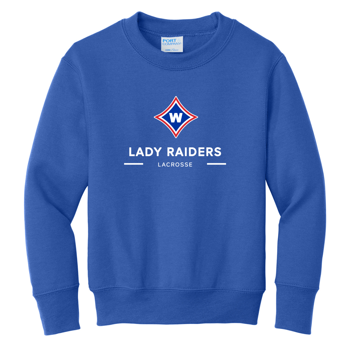Youth Walton Girls Lacrosse Port & Company Crewneck Sweatshirt