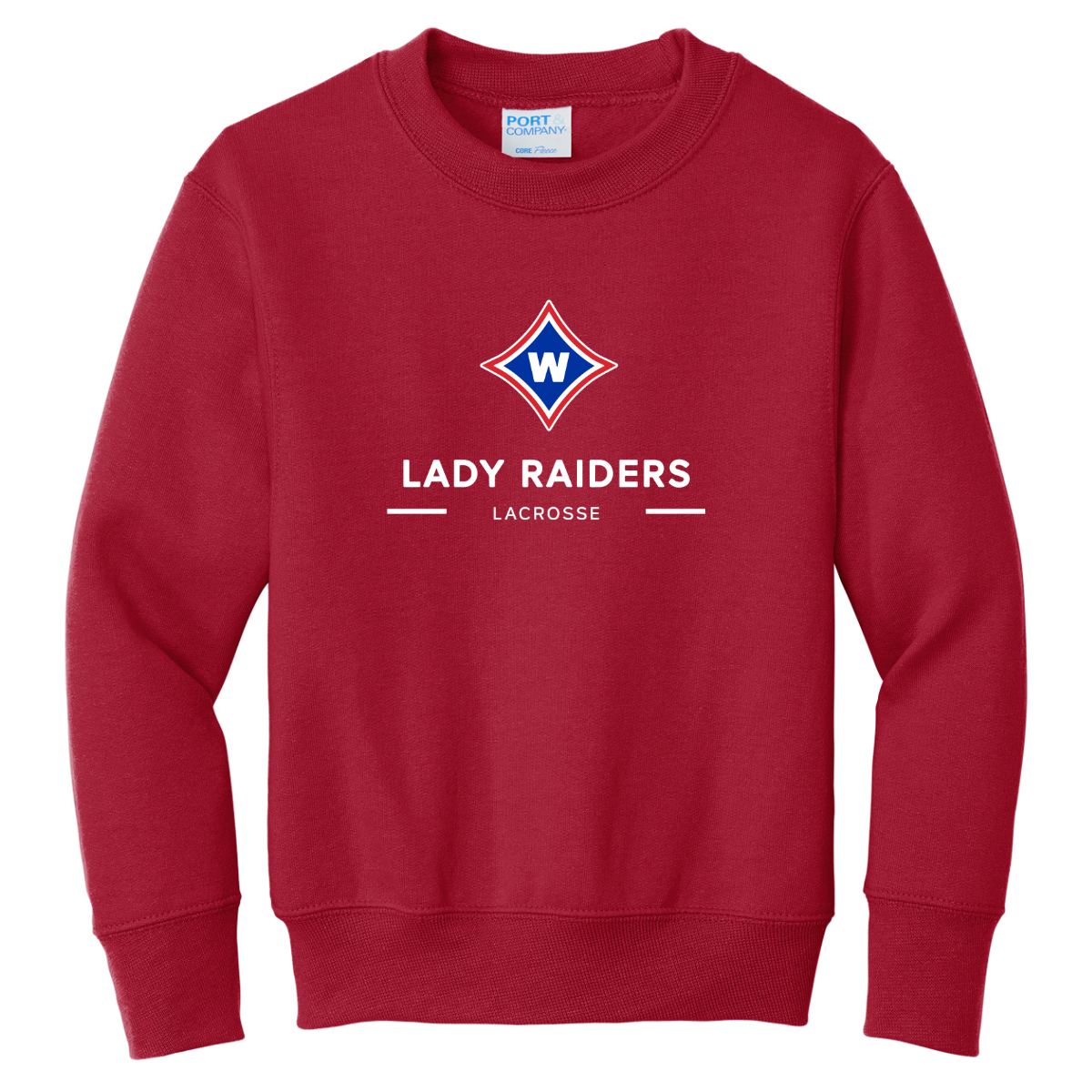Youth Walton Girls Lacrosse Port & Company Crewneck Sweatshirt