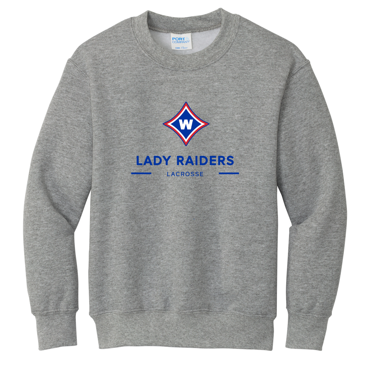 Youth Walton Girls Lacrosse Port & Company Crewneck Sweatshirt