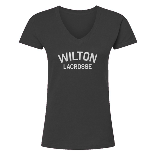Women's Wilton Lacrosse Tultex V-Neck T-Shirt
